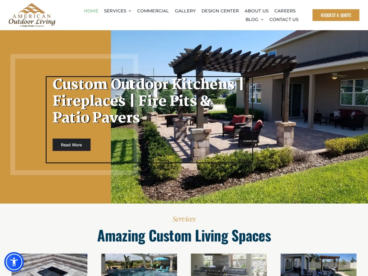 American Outdoor Living - website preview