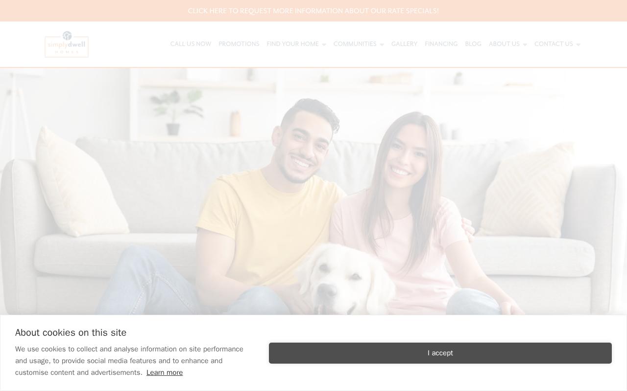 Simply Dwell Homes - website preview
