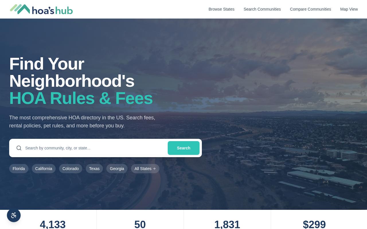 HOAs Hub - website preview