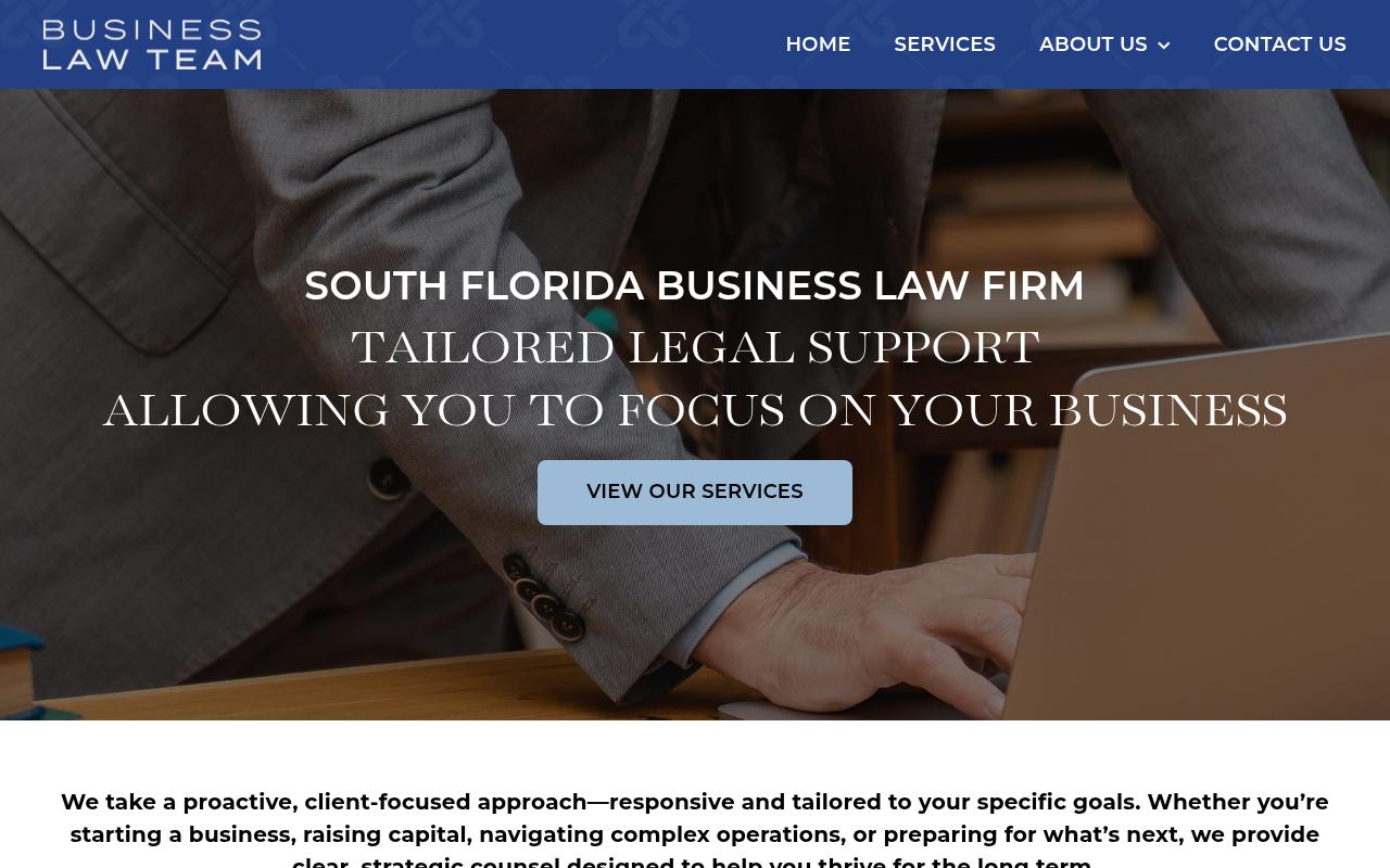 Business Law Team - website preview
