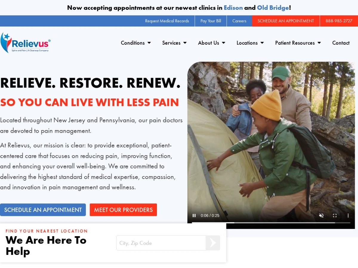 Relievus Pain Management: A Patient-Focused Website for Better Care Access