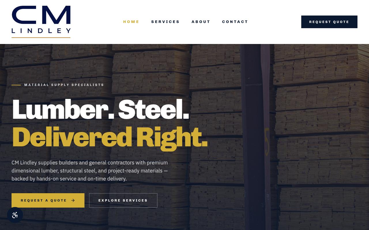 CM Lindley - website preview