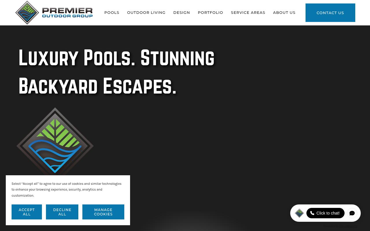 Stone Edge Design Pools: A Luxury Pool Website for a Premium Builder